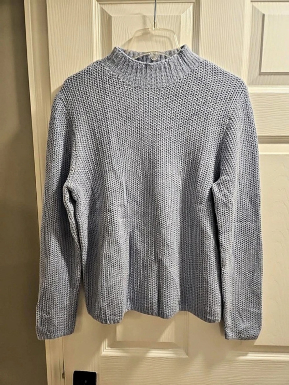 J.Crew Factory Cotton-blend Mockneck Sweater Blue - Picture 2 of 4
